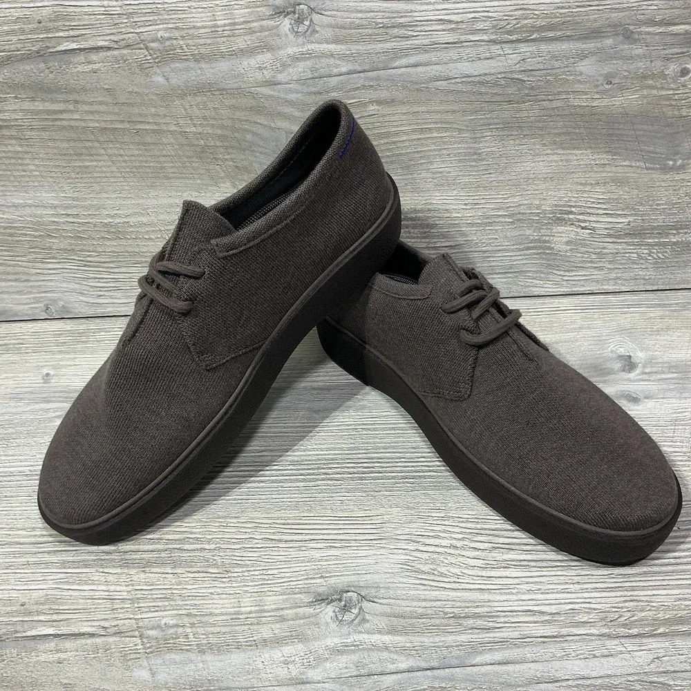 ROTHY'S The Monty Men's Size 13 Merino Wool Blend Brown Casual Knit Shoes NEW